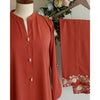 Rust with Embroidered Trouser