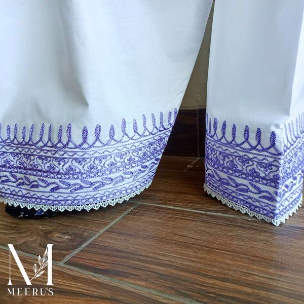 Purple Aari Embroidery