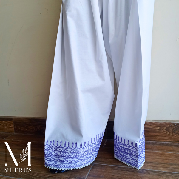 Purple Aari Embroidery