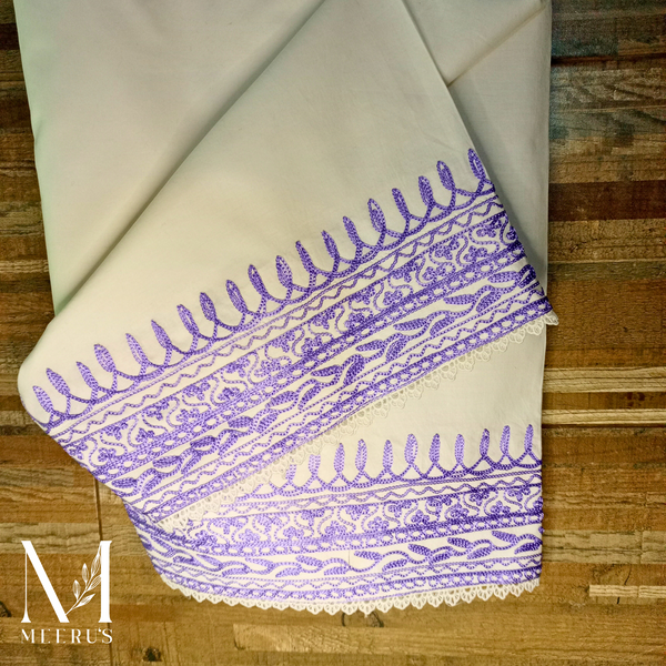 Purple Aari Embroidery