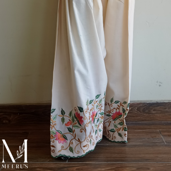 Cream Embroidered