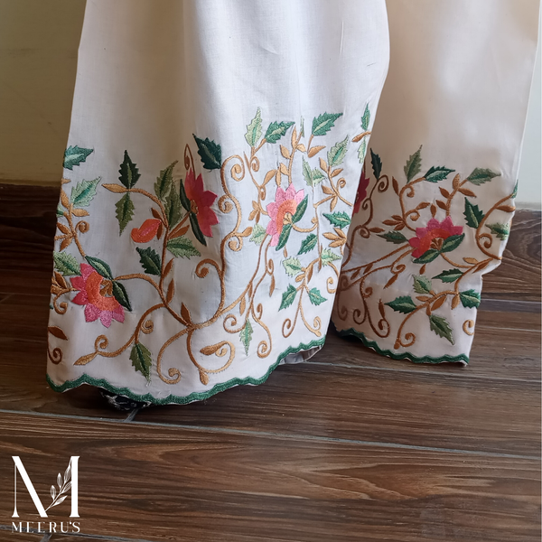 Cream Embroidered