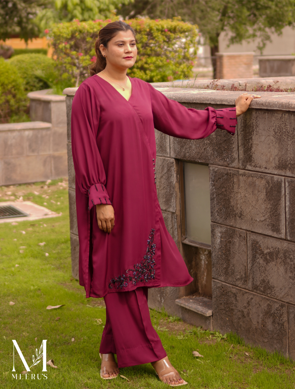 Burgundy Finery - 2 Pc