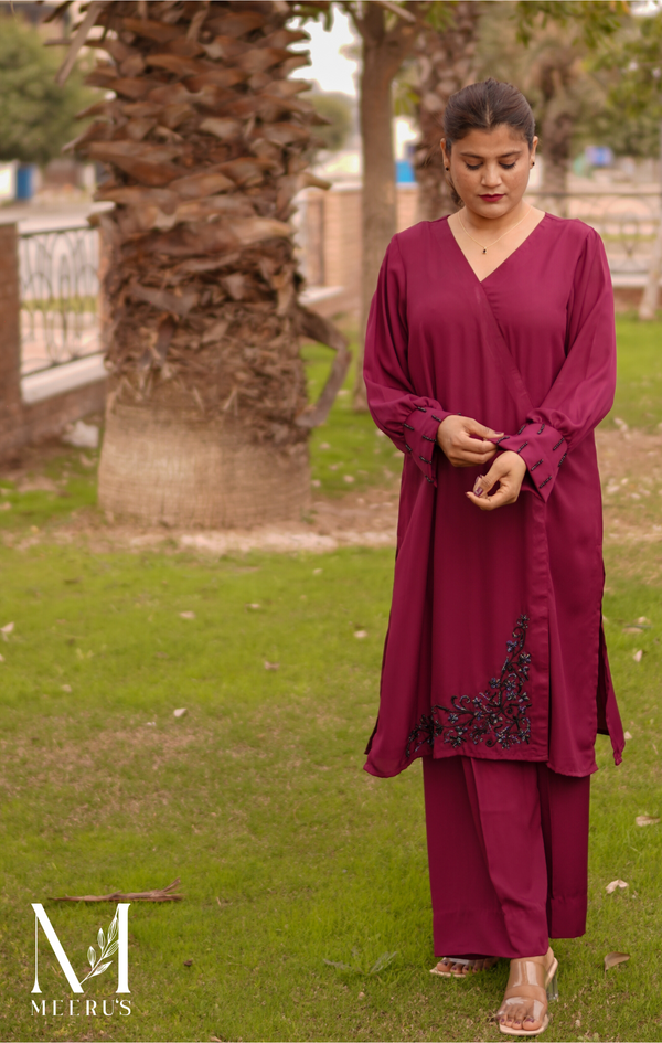 Burgundy Finery - 2 Pc