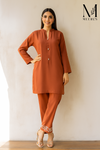 Rust with Embroidered Trouser