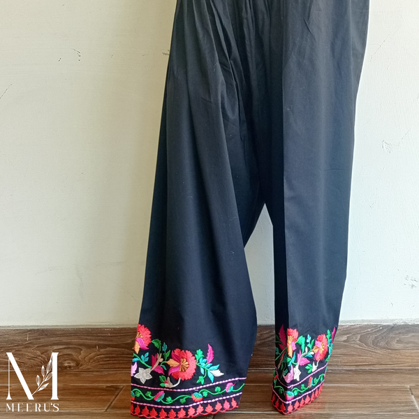 Black Embroidered