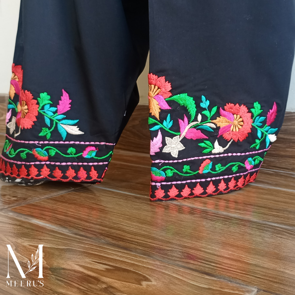 Black Embroidered
