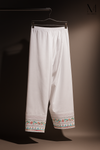 White Embroidered