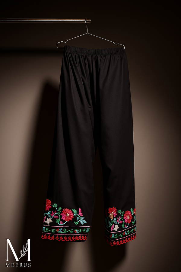 Black Embroidered