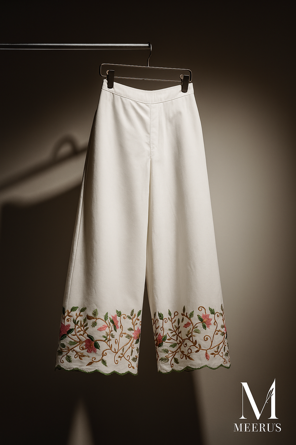 Cream Embroidered