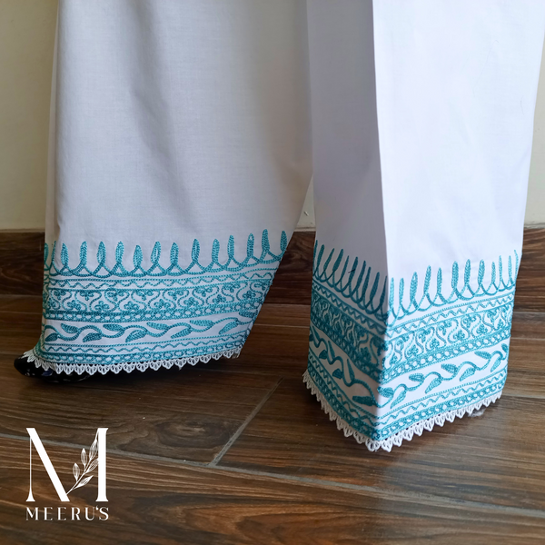 Turquoise Aari Embroidery