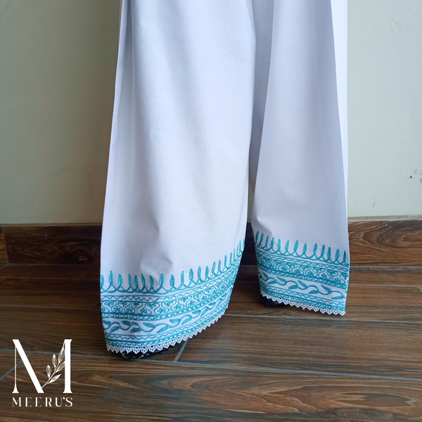 Turquoise Aari Embroidery