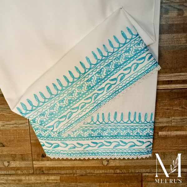 Turquoise Aari Embroidery